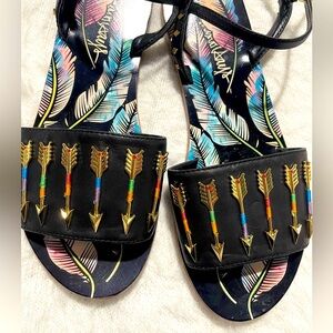 Taylor Says Talulah black genuine leather sandals.
